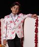 Vastramay Statin Full Sleeves Floral Printed Blazer - Peach