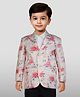 Vastramay Statin Full Sleeves Floral Printed Blazer - Peach