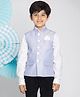 Vastramay Sleeveless Floral Motif Printed Nehru Jacket - Lavender