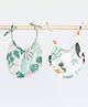 Cocoon Care Bamboo Muslin Terry Bib for Babies,Toucan Bird - Plants Lovable Prints (Pack Of 2) | Green