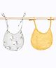 Cocoon Care Bamboo Muslin Baby Terry Bib Double Sided Reversible With Hog and Ydwelling Pack of 2 - Multicolor