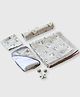 Cocoon Care Hog-Printed Baby Gift Box  Bamboo Muslin Blanket, Swaddle, Hooded Towel & Wash Cloth Set | Blue