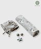 Cocoon Care Hog-Printed Bamboo Muslin Gift Box: Swaddle & Adorable Bonnet Cap | Metallic