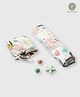 Cocoon Care Animal-Printed Bamboo Muslin Gift Box: Swaddle & Adorable Bonnet Cap | Multicolor