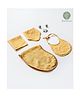 Cocoon Care Geometric-Printed  Multifunctional Baby Care Set  Washcloth, Terry Bib, Burp Cloth & Bib Washcloth | Yellow