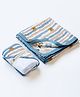 Cocoon Care Hooded Towel and Blanket Set with floral Print | Pink