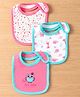 Babyhug Interlock Cotton Bibs Owl Print Pack of 3 -Pink