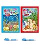 New Pinch Reusable Magic Water Quick Dry Book Learning Toy Doodle and Scribble with Magic Doodle Pen - Pack of 2(Print as per availability)