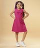 Ishki Pushki Cotton Sleeveless Bow Applique Detailed Dress - Candy Pink