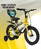 Bicycle for Boys & Girls 14 Inch Silver & Yellow| 99% Assembled| Sturdy Cubic Frame| Training Wheels| Durable Brakes| Adjustable Saddle| Chain Guard| Backrest