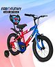 Bicycle for Boys & Girls 14 Inch Red & Blue| 99% Assembled| Sturdy Cubic Frame| Training Wheels| Durable Brakes| Adjustable Saddle| Chain Guard| Backrest