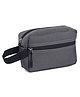 Solid Colour Multipurpose Travel Pouch With Two Compartments  - Grey