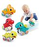 Negocio Dinosaur Trucks Set 4 Pack Different Unique Wild Animal Pull Back Dino Car for Kids-Pack of 1-Color May Vary