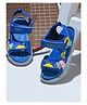 LIBERTY Lucy & Luke Text Detailed Velcro Closure Sandals - Royal Blue