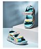 Liberty Lucy & Luke Text Detailed Velcro Closure Sandal - Sea Green