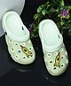 LIBERTY Rocket Patch Detailed Perforated Slingback Clogs - Green