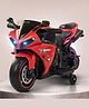 R7 Rechargeable Battery Operated Electric Ride On Bike With LED Lights USB Port & Music - Red