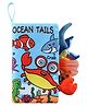 Baby Fabric Book, Baby Book Toy Soft 3D Picture Book Feel Book Crinkle Book Sensory Toy Montessori Learning Toy for Boys Girls (Ocean) - English