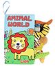 Baby Fabric Book, Baby Book Toy Soft 3D Picture Book Feel Book Crinkle Book Sensory Toy Montessori Learning Toy for Boys Girls (Lion) - English