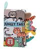 Baby Fabric Book, Baby Book Toy Soft 3D Picture Book Feel Book Crinkle Book Sensory Toy Montessori Learning Toy for Boys Girls (Jungly Tail) - English