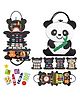 KolorFish Busy Board Montessori Toys for Toddlers, Sensory Activity Board Toy, Travel Educational Learning Quiet Book, Preschool Developing Motor Skills Toys for Boys Girls (Panda)