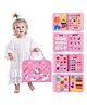 KolorFish Toddler Busy Board Book - Montessori Toys for 2 Plus Years, Birthday Gift - 7 in1 Preschool Learning Activities with Life Skills,Alphabet,Number,Shape,Color,Animal,Weather (Pink Unicorn)