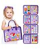 KolorFish Toddler Busy Board Book - Montessori Toys, Birthday Gift - 7 in1 Preschool Learning Activities with Life Skills,Alphabet,Number,Shape,Color,Animal,Weather (Purple Farm)