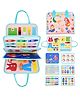 KolorFish Busy Board 9 in 1 Toddler Toy - Activity Board Motor Skills Toy, Baby Sensory Montessori Toy Educational Toy (Blue Farm)  Pack of 1