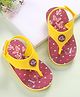 Babyoye Flip Flops with Velcro Closure & Butterfly Print - Yellow