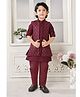 Lagorii Full Sleeves With Overcoat Kurta Set - Maroon