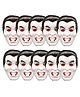 Kaku Fancy Dresses Set Of 10 Halloween Theme Dracula Masks - Multi Colour
