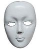 Kaku Fancy Dresses Halloween Theme Mime Mask - White