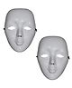 Kaku Fancy Dresses Set Of 2 Halloween Theme Mime Masks - White