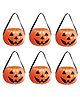 Kaku Fancy Dresses Pack Of 6 Halloween Theme Small Pumpkin Baskets - Orange