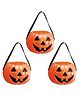 Kaku Fancy Dresses Pack Of 3 Halloween Theme Medium Pumpkin Baskets - Orange