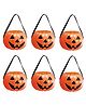 Kaku Fancy Dresses Pack Of 6 Halloween Theme Large Pumpkin Baskets - Orange