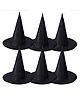 Kaku Fancy Dresses Halloween Theme Set of 6 Witch Hats - Black