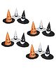 Kaku Fancy Dresses Halloween Theme Set of 12 Witch Hats - Multi Colour