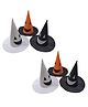Kaku Fancy Dresses Halloween Theme Set of 6 Witch Hats - Multi Colour