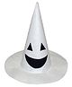 Kaku Fancy Dresses Halloween Theme Witch Hat - White