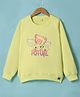 Olio Kids Fleece Knit Full  Sleeves Sweatshirt with Text Print - Lemon Yellow