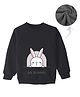 KAVEE Full Sleeves Bunny Printed Sweatshirt - Black