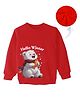 KAVEE Full Sleeves Bear Printed Sweatshirt - Red