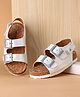 Babyoye Shimmered Velcro Closure Sandals - Silver