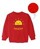 KAVEE Full Sleeves Mamas Sunshine Text Printed  Sweatshirt - Red