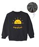 KAVEE Full Sleeves Mamas Sunshine Text Printed  Sweatshirt - Black