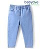 Babyoye Eco Conscious Cotton Lycra Woven Full Length Mid Wash Jeggings - Light Blue
