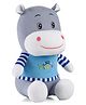 Bonfino Plush Hippo Soft Toy Grey - Height 35 cm