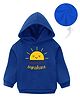 KAVEE Full Sleeves Mamas Sunshine Text Printed Hooded Sweatshirt - Royal Blue