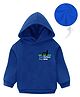 KAVEE Full Sleeves Cat Printed Hooded Sweatshirt - Royal Blue